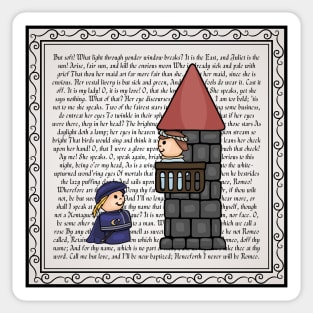 Romeo and Juliet Balcony Scene Sticker